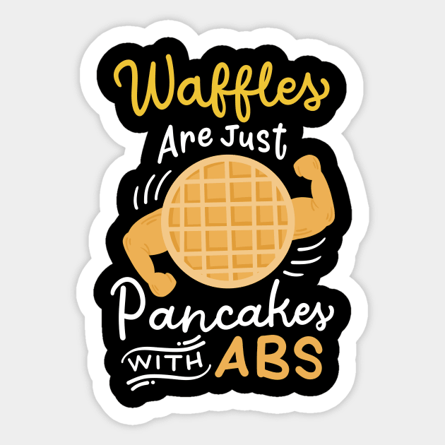 Waffle Pancake Workout Sticker by KAWAIITEE